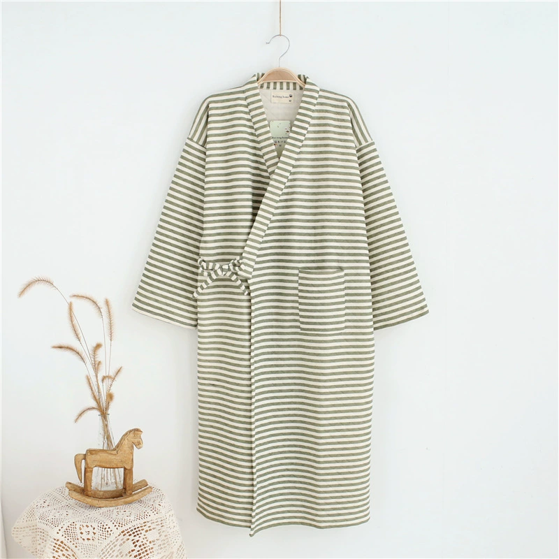 Demi-season warm cotton bathrobe for beloved, pijama