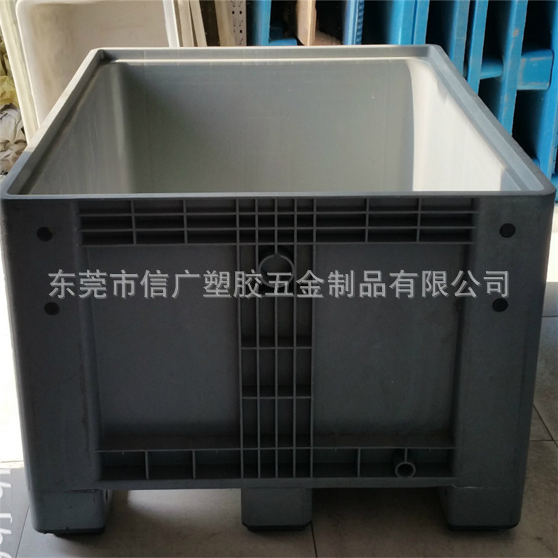 现货批销深圳卡板箱 惠州塑料卡板周转筐 珠海可叉车物流箱密封型