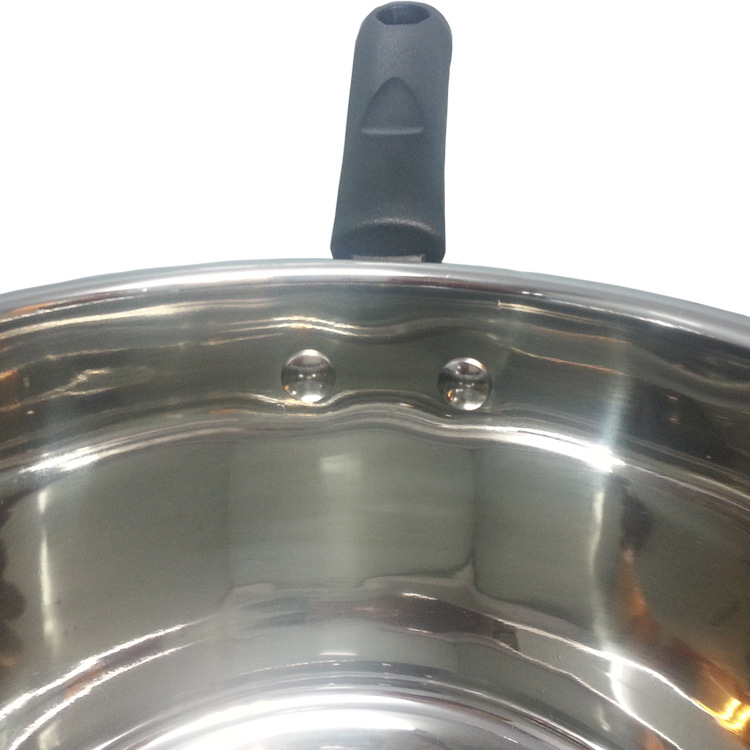Manufacturer's stainless steel milk pot, non-magnetic single-handle milk pot, high-end household gift milk pot, small soup pot detail image 6