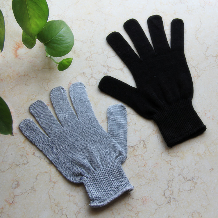 薄款透气针织真丝男女五指不防晒手套开车 桑蚕丝美容护肤手套