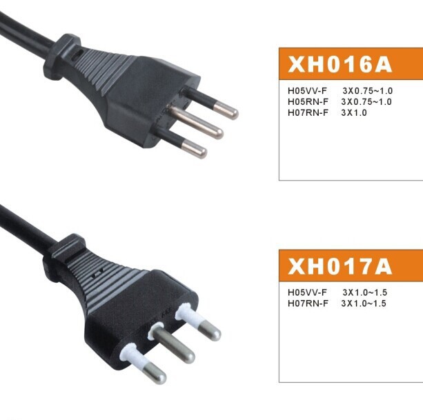 插头电线厂家VDE意大利IMQ插头电源线五环保H05VV-F0.75~1..5平