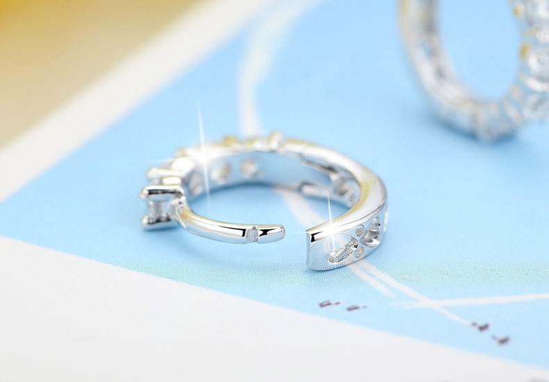 Heart Shape Pattern 1 Pair Fashion Heart Shape Copper Inlay Zircon Hoop Earrings