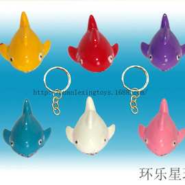 海洋动物 鲨鱼树脂公仔 带钥匙扣手机绳 钥匙手机挂件 玩具小赠品