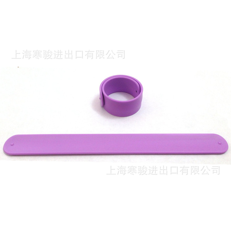 紫罗兰色 拍拍圈 啪啪手带 Silicone Slap Bracelets