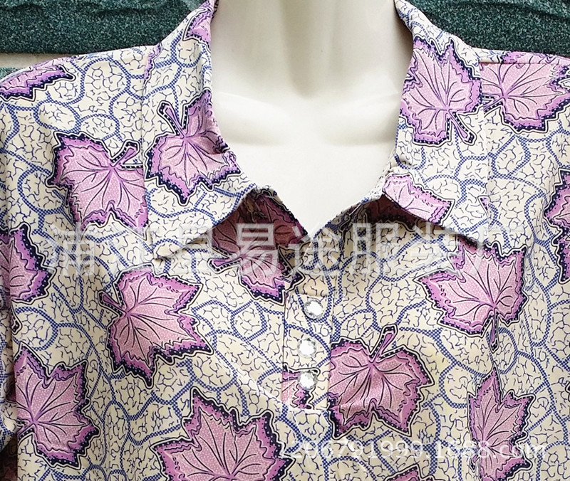 Ice silk lapel short sleeve
