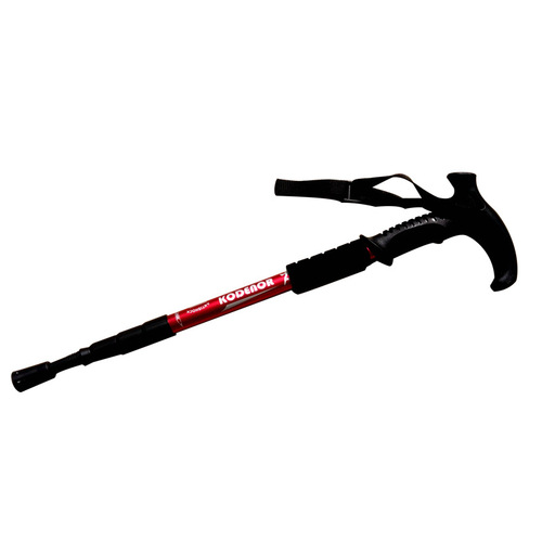 Codno outdoor 6061 aluminum alloy trekking stick straight T curved handle inner lock shock absorber three sections four sections old man's hand crutches