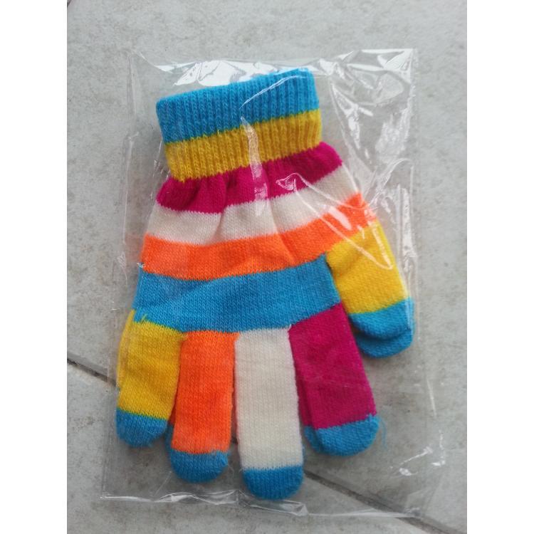 Fabricante de punto de acrílico multicolor lindo Punto 6 colores guantes cálidos de color mágico de las mujeres