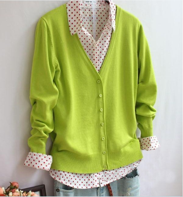 Korean-style Women's Slim-fit Curl Short Knitted Sweater Women's Cardigan Large Size Buckle Thin Outer Sweater Women's Coat 6009