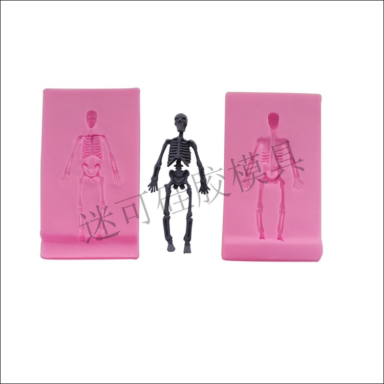 Halloween 3D ataúd cráneo Cruz fondant cake molde de silicona jabón Ventas Directas la fábrica al por mayor