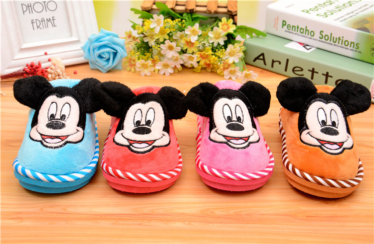 Pantoufles enfants en suède pour hiver - semelle coton - Ref 1017437 Image 25