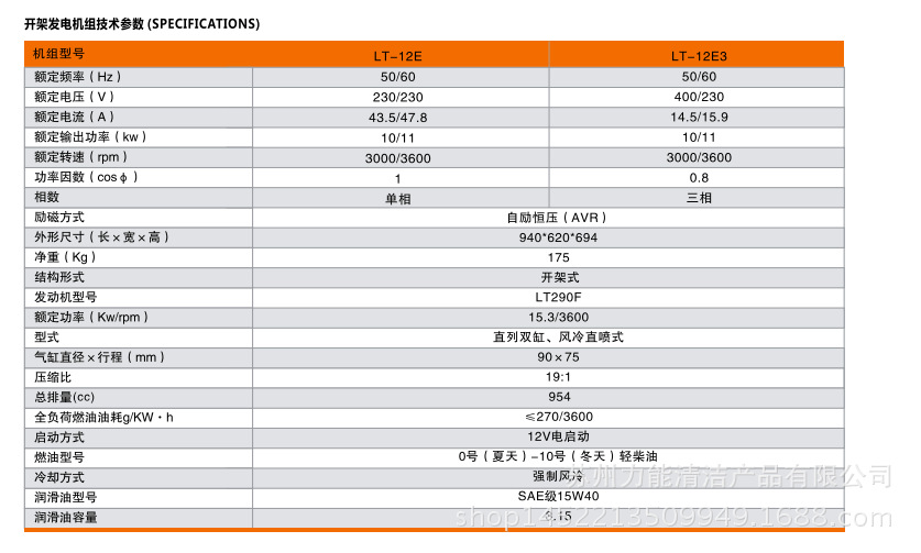 LT-12E技術(shù)參數(shù)
