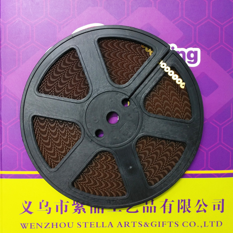紫晶工艺品 5MM平面银底 高温PET电脑绣花辅料配件 无线带盘连片