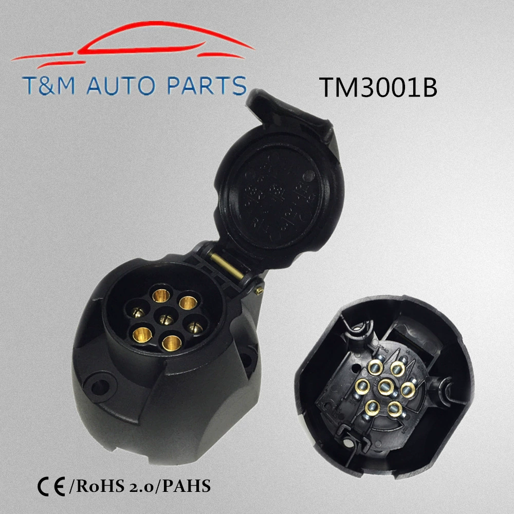 TM3001B 7-пиновый пластиковый овальный разъем для прицепа и грузовика