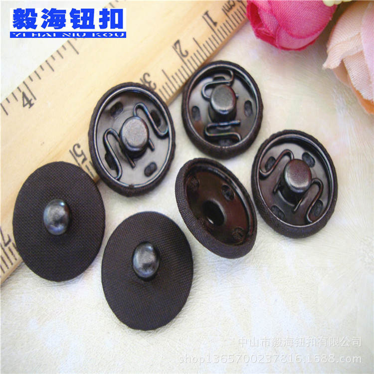 布包金属子母扣 包布纽扣 暗扣 圆形手缝装饰摁扣啪钮扣 厂家定制