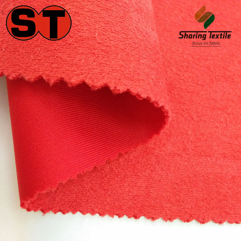 厂家直销夹丝空气层麂皮绒/弹力空气层麂皮绒/女装空气麂皮绒