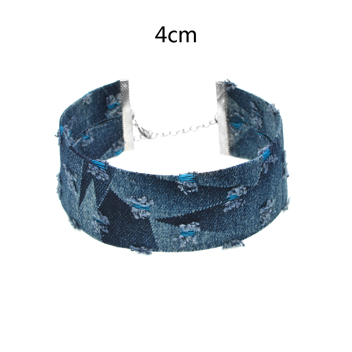 Frayed Denim Multi Style Necklace Necklace display picture 4