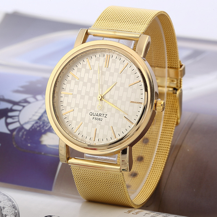 Gold Mesh Strap Watch 2