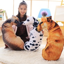 创意3D神烦狗头抱枕靠垫毛绒玩具微博回头秋天犬狗公仔一件代发