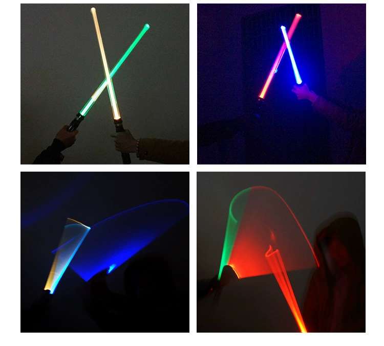 Фонарик световой меч (Звездные войны) с лазером и звуком, 7-цветной LED, длина 69 см
