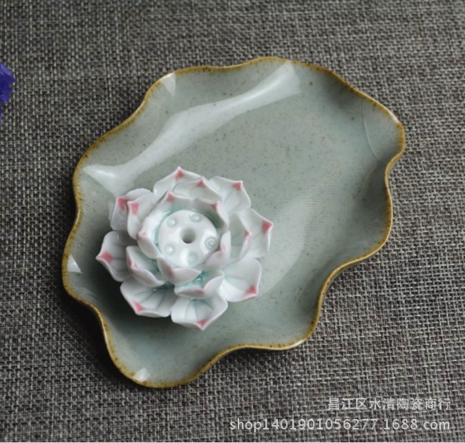 陶泥影青荷叶_副本