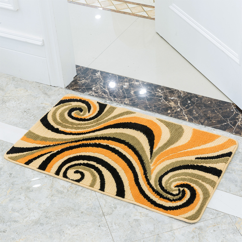 彩色漩涡地垫 家居提花门垫 厨房卧室客厅卫生间门口防滑垫地毯