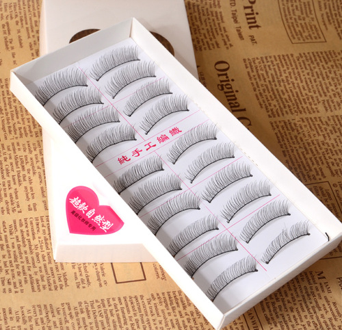 217 false eyelashes, cotton thread, photo studio eyelashes, cross-length, handmade black stems, cotton thread, to simulate natural makeup