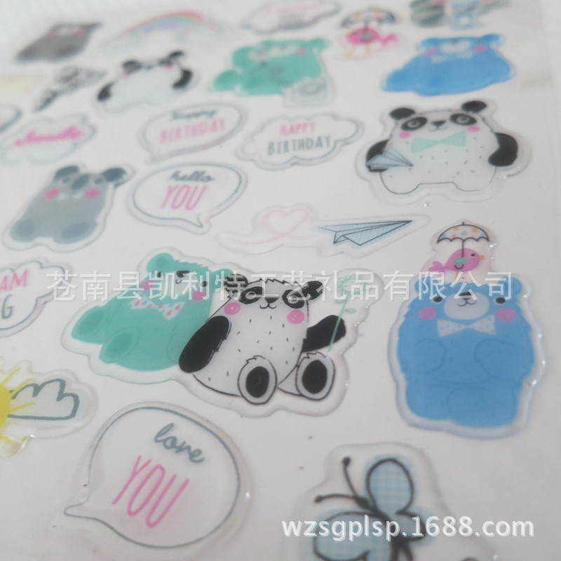 厂家供应水晶滴胶贴纸 卡通滴塑贴纸 环氧树脂贴纸 滴塑贴纸