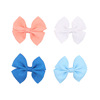 Small hair accessory, headband with bow, hairgrip, European style, polyester, 19 colors