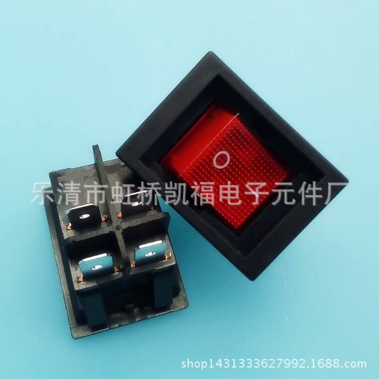 供应KCD4凹凸船型开关|隐藏开关|KCD4大电流隐蔽开关(4脚带灯)