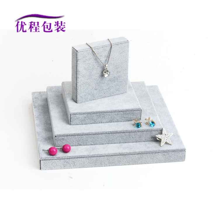 现货批发冰花绒吊坠项链饰品展示板柜台橱窗珠宝首饰陈列道具