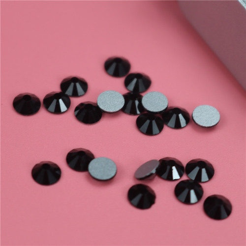 Rhinestones black flat bottom diamond DIY Nail accessories glass hot drill