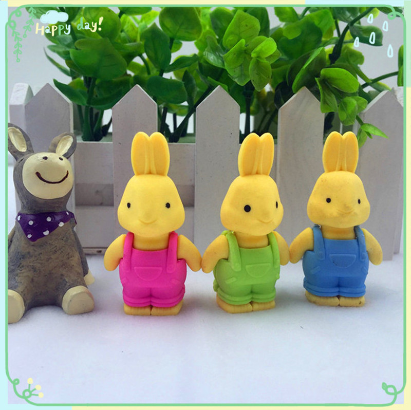 Korean Stationery lovely Amy rabbit eraser Creative pencil eraser Cartoon stationery student study Supplies wholesale