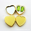 Manufacturer's promotional heart -shaped metal pool pill box environmental jewelry box can be used as logo creative pills