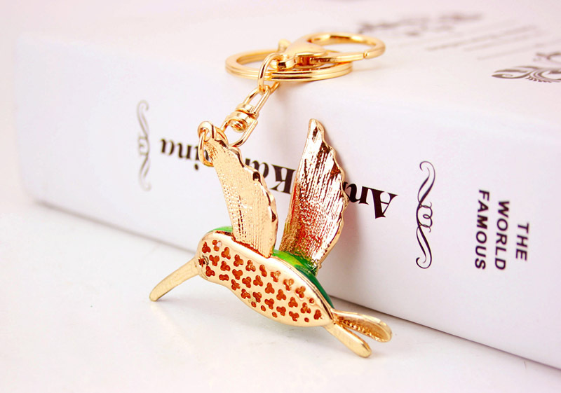 Creative Cute Woodpecker Keychain Bird Key Chain Animal Metal Pendant display picture 7