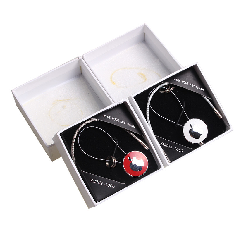 鋼絲繩車標(biāo)鑰匙扣 4S汽車店促銷活動小禮品鑰匙扣 汽車用品禮盒裝