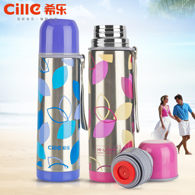 Greek music Stainless steel bullet vacuum cup men and women Water cup Lettering Portable student lovers Insulation cup