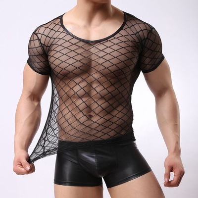 man Diamond Jacobs Short sleeved interest Underwear Self cultivation leisure time lattice Non-mainstream Men's T-shirt new pattern