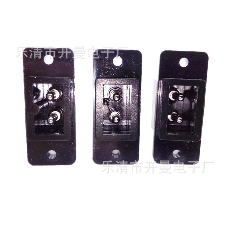 供应8字插座 AC 007八字插座AC电源插座 方形插孔带螺口对脚