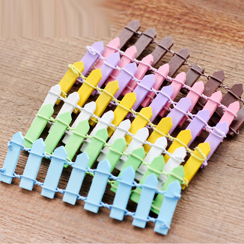 Moss micro landscape simulation fence flexible succulent plant flower pot decoration handmade DIY material small ornaments