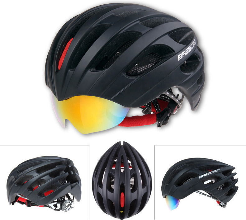 Basecamp Riding Helmet With Wear Glasses Adult Bike Bicycle Head Safe