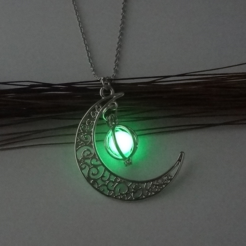 Crescent Moon Glowing Pendant
