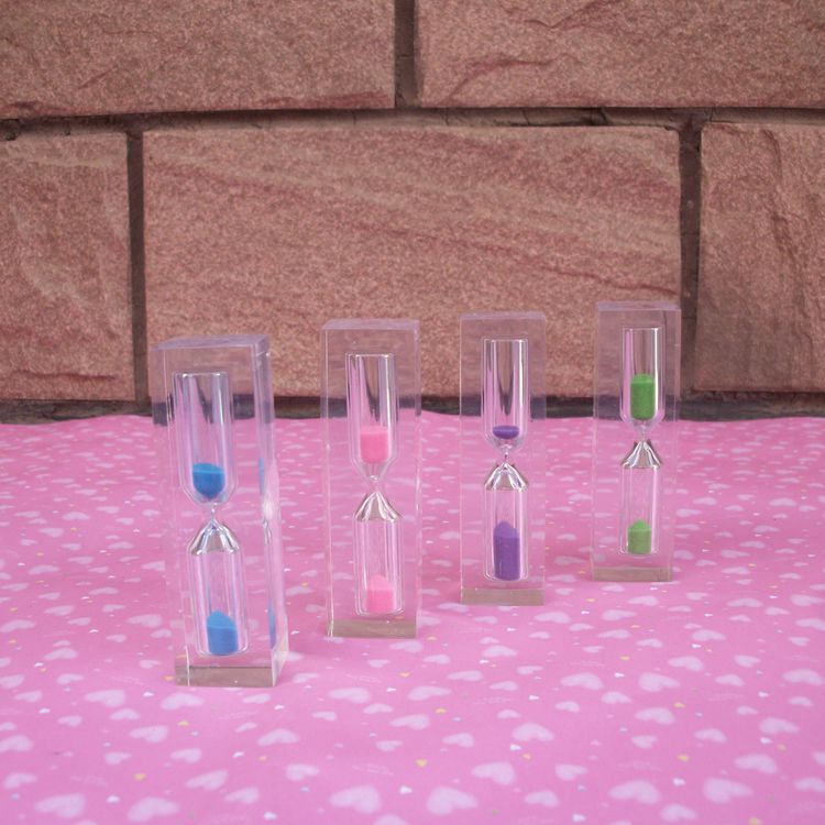 批发三分钟透明水晶树脂计时器沙漏 新奇好玩的东西|ms
