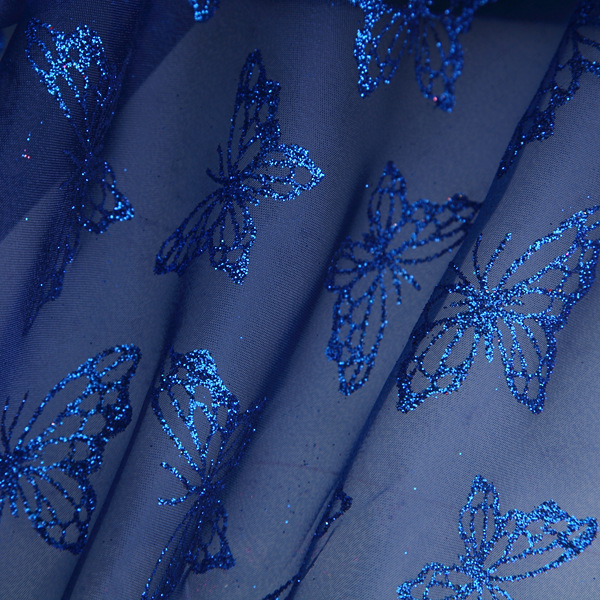 新款时尚花型节庆装饰布撒粉欧根纱婚庆宴会装饰 厂家直销