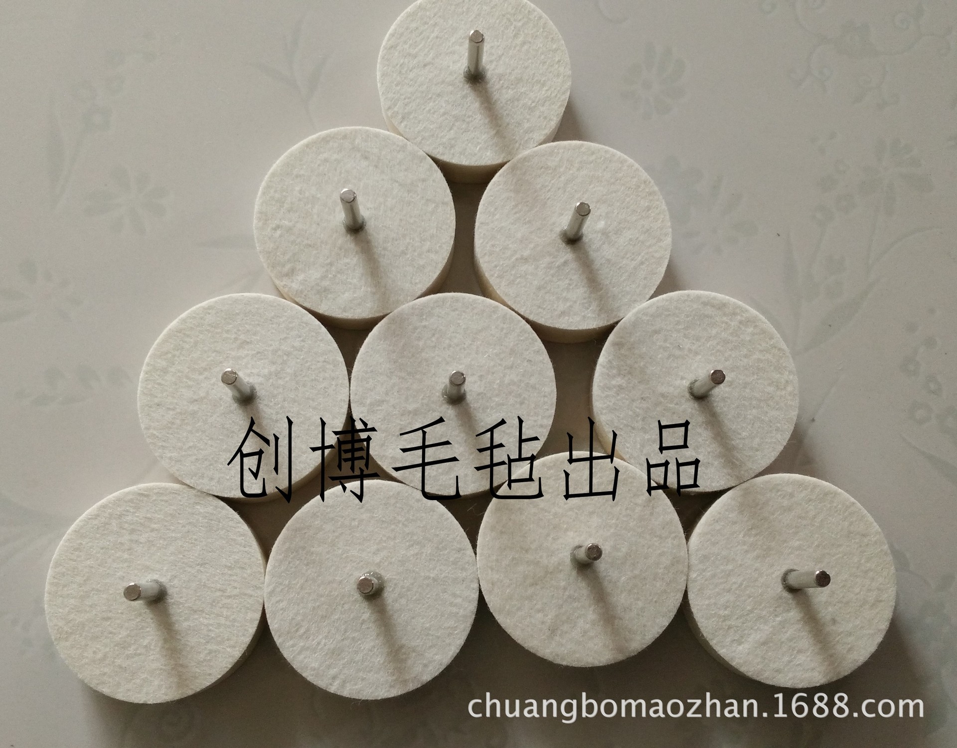 厂家供应加硬抛光、贵金属的圆柱羊毛磨头毛毡磨头异型打磨头