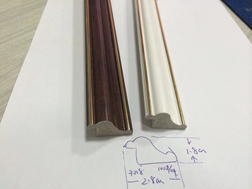 鋁鎂合金集成牆面專用榨木炭3分PS高分子歐式白金收口線