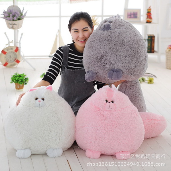 长尾可爱仿真波斯猫公仔空调毯仿真猫咪玩偶抱枕