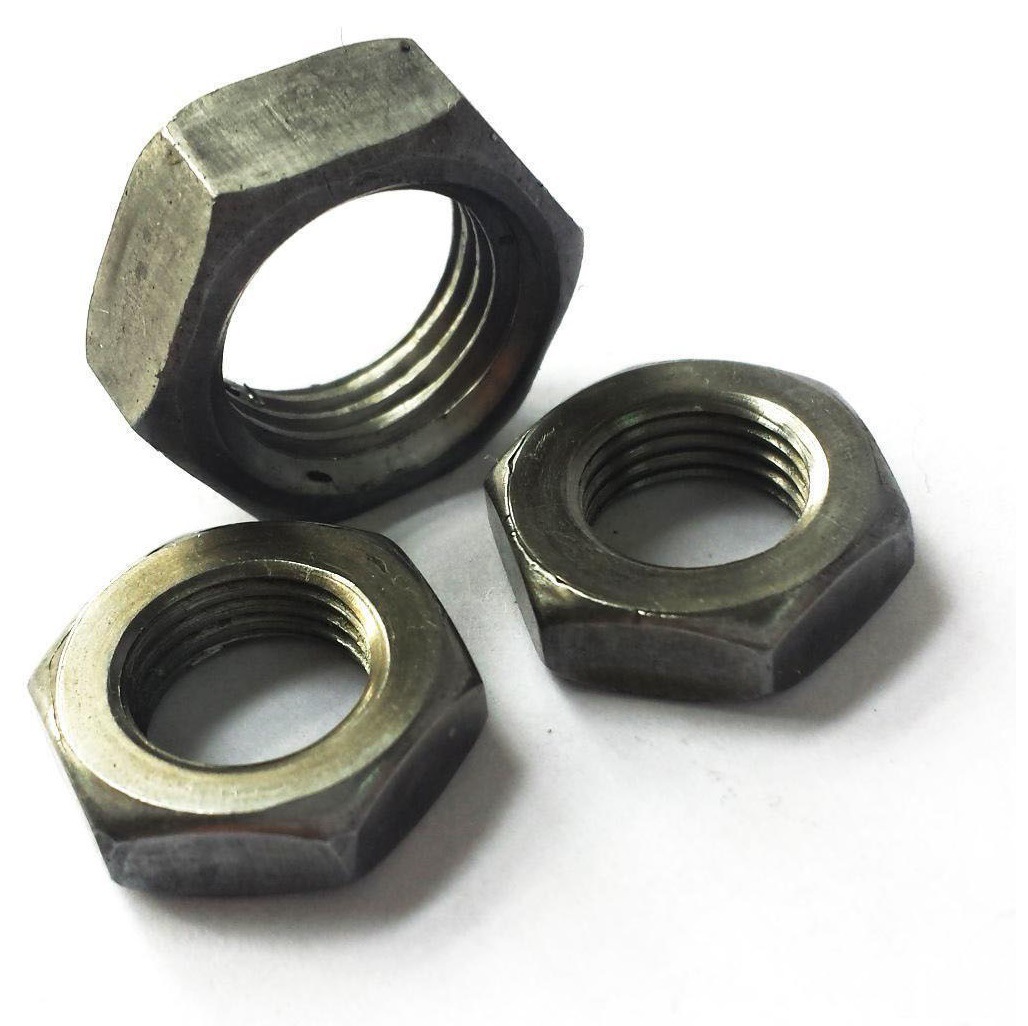 定制GB54六角光螺母 M8台湾机产薄螺母 碳钢4级 本色 精制螺母