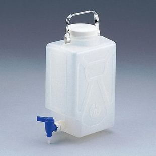 Large square bottle with drain (made of PP) 2 32
