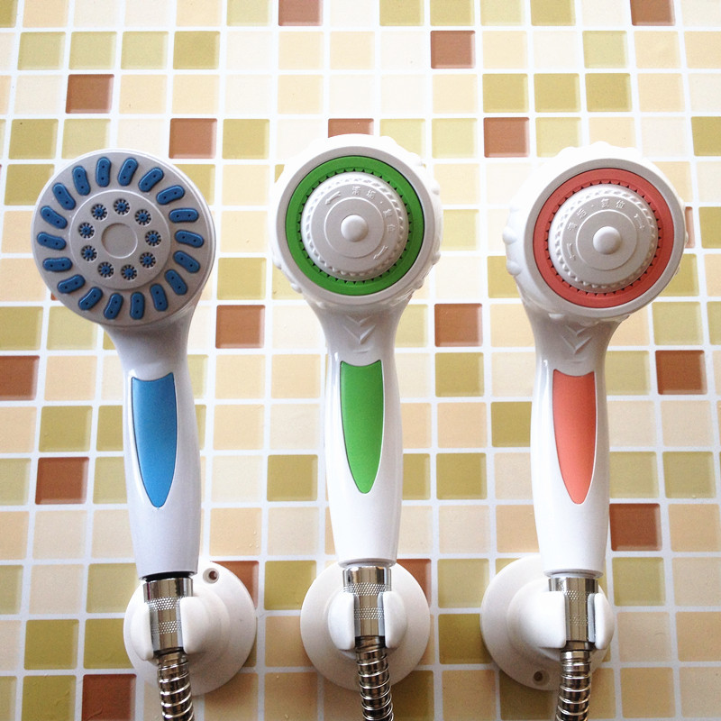 Drop-resistant solar water-saving small shower single-function shower head white plastic shower head handheld shower head