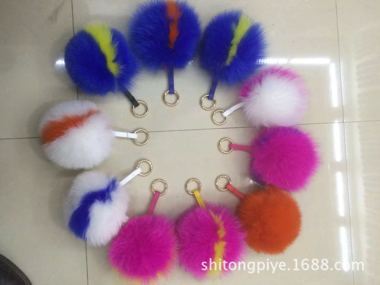 厂家生产批发兔毛球獭兔毛球 8cm/八公分 颜色尺寸可6-9cm